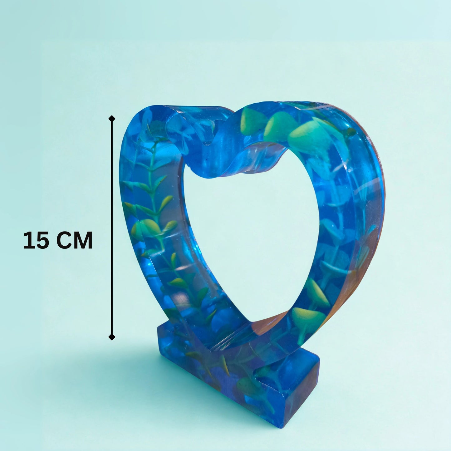 Aqua Bloom Resin Flower Vase