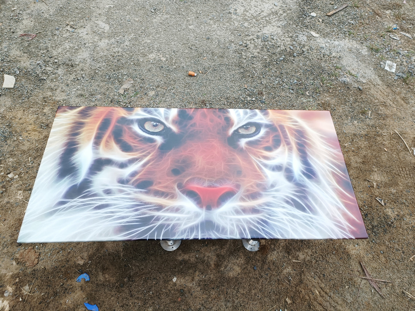 Tiger Epoxy Dining Table Top by NANDAK DECORS