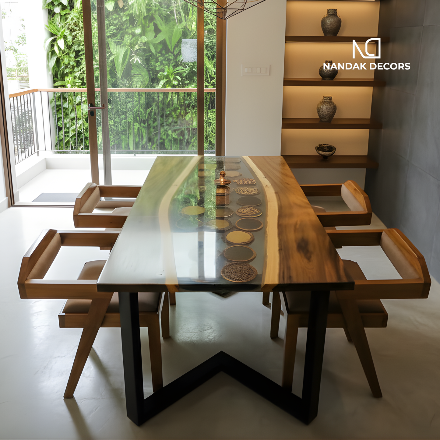 Premium Epoxy Spices Dining Table Top