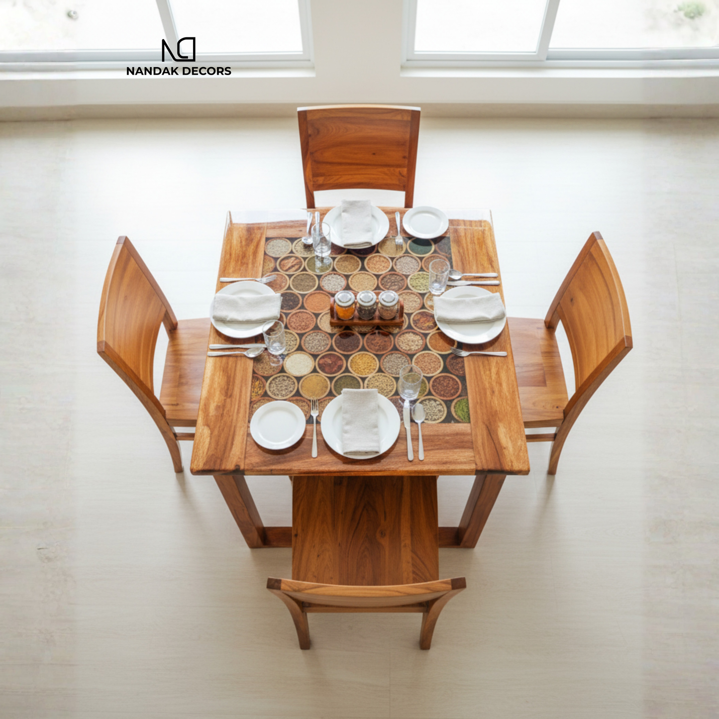 Kerala Editing Spices Dining Table Top