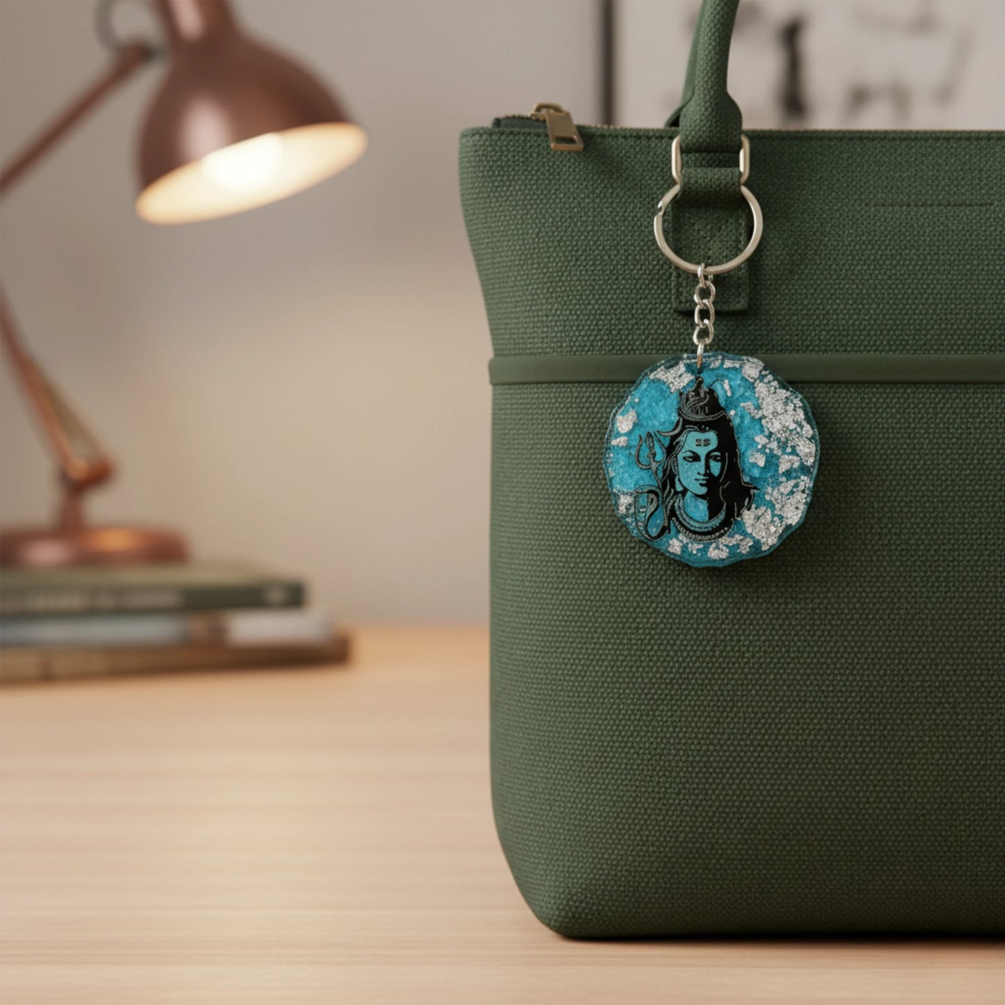 Lord Siva Resin Keychain