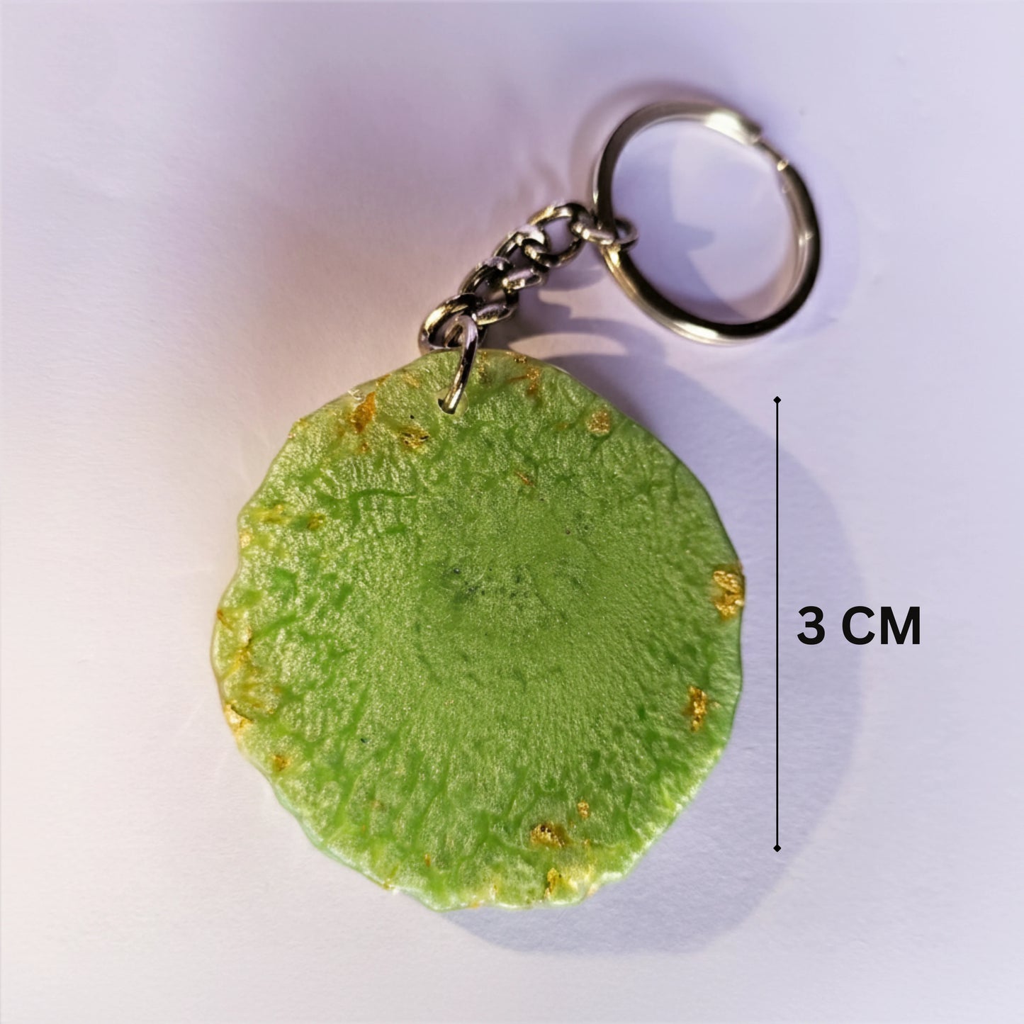 Emerald Mist Resin Keychain