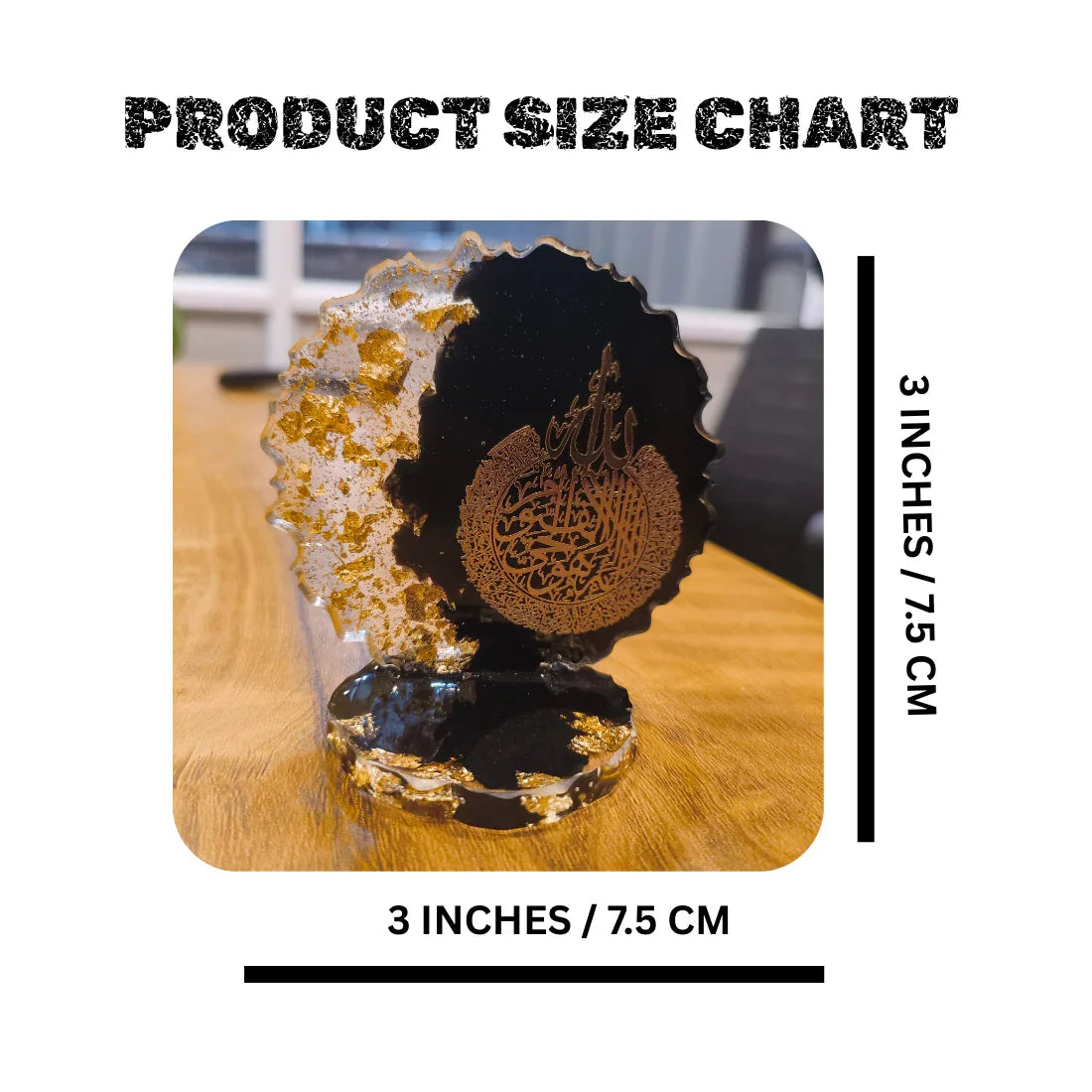 Allah Resin Calligraphy Car Dashboard Idol - NANDAK DECORS