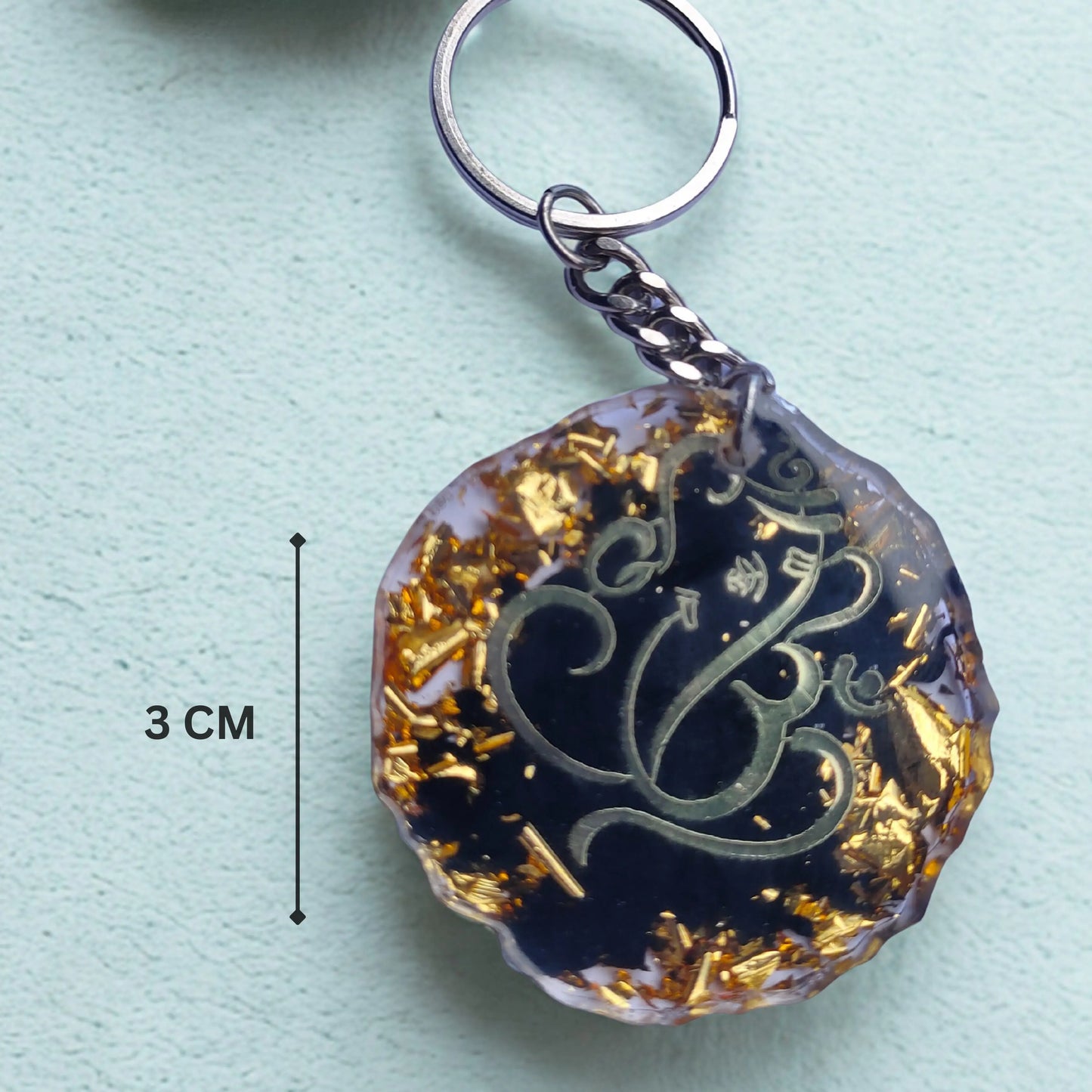 Ganapati Keychain Resin Art