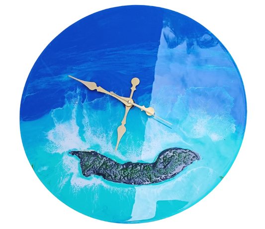 Mistic Island Resin Wall Clock - NANDAK DECORS