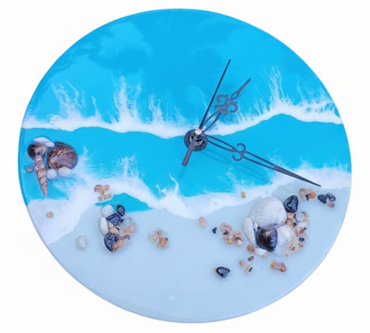 Coastal Treasure Resin Wall Clock - NANDAK DECORS