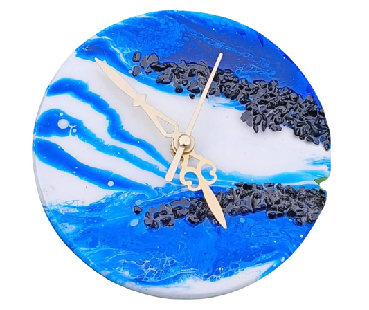Aqua Marine Majesty Resin Wall Clock - NANDAK DECORS