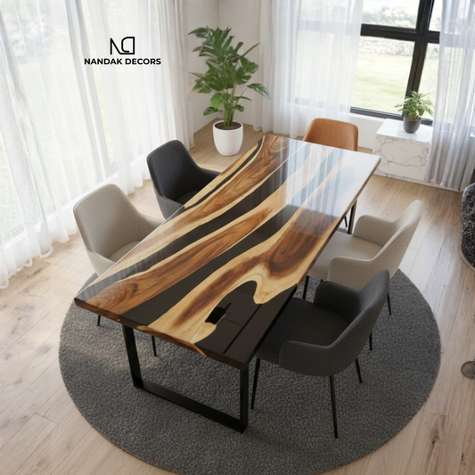 Black River Epoxy Dining Table Top