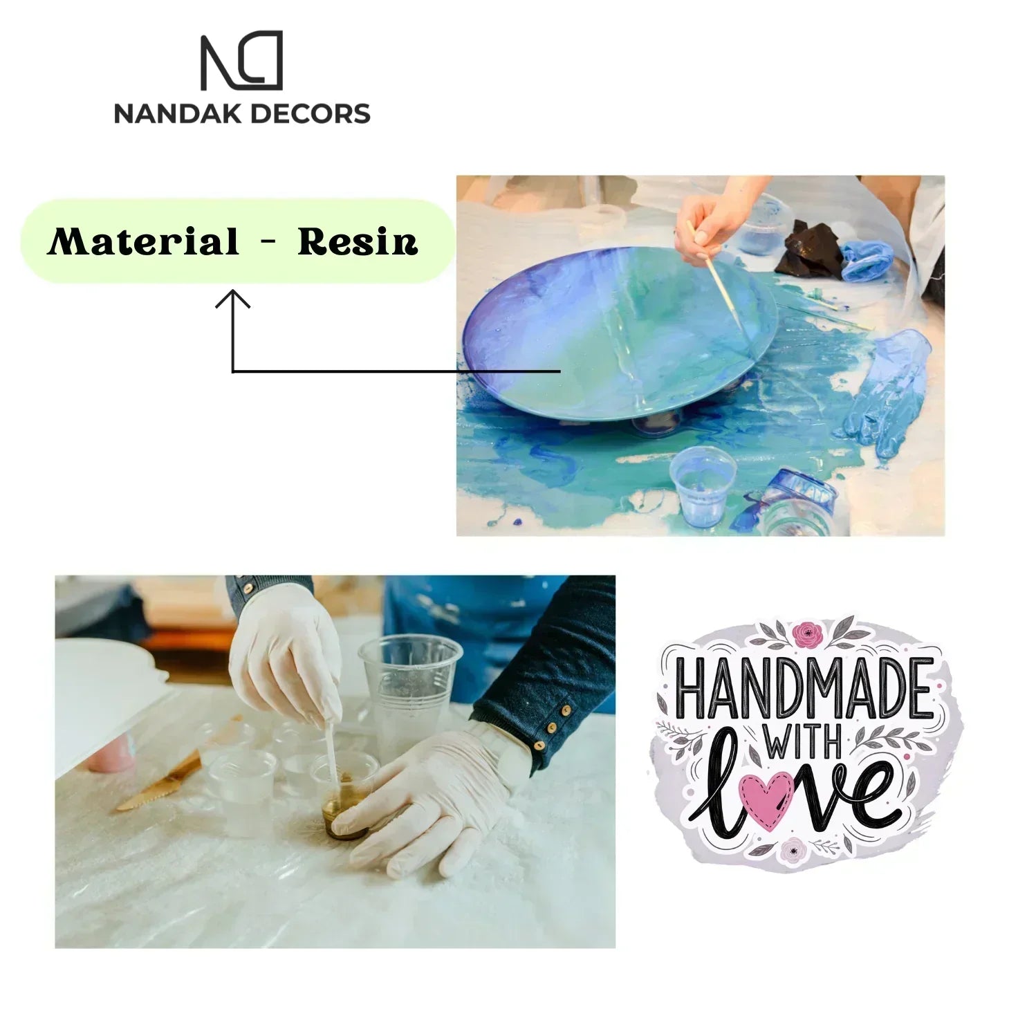 Luxe Geode Resin Wall Clock - NANDAK DECORS