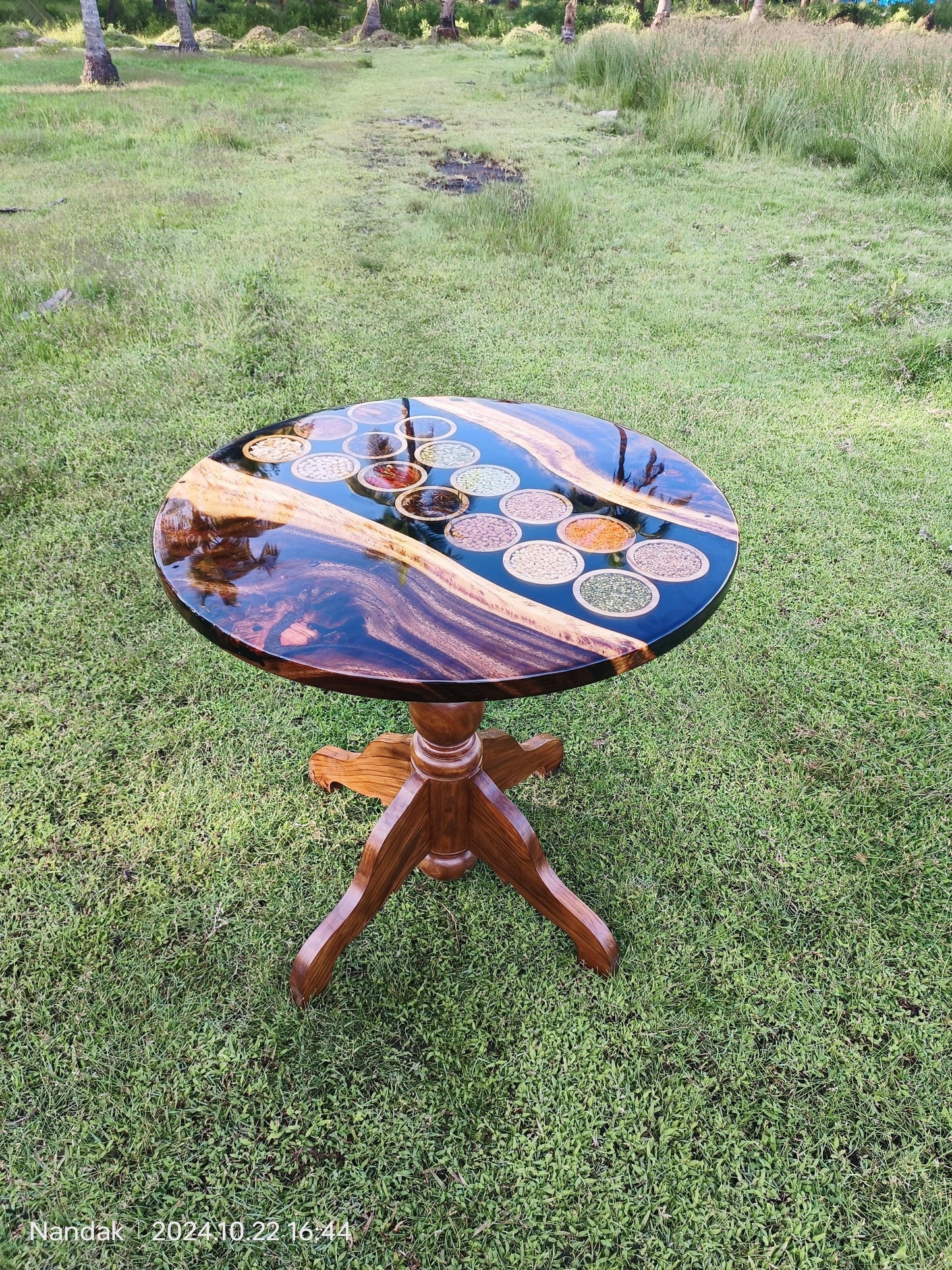 Kerala Spices Edition Epoxy Coffee Table - NANDAK DECORS