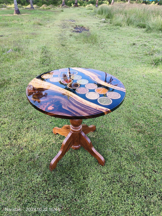 Kerala Spices Edition Epoxy Coffee Table - NANDAK DECORS