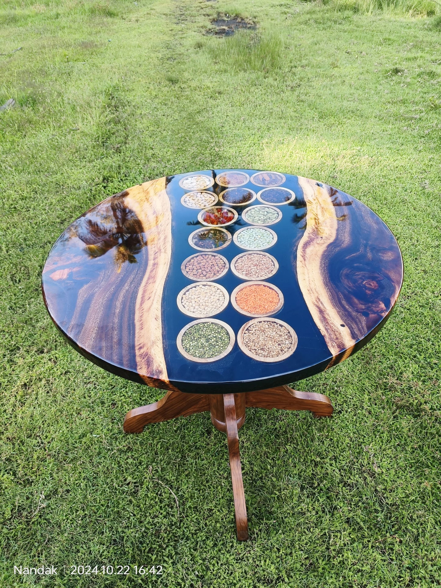 Kerala Spices Edition Epoxy Coffee Table - NANDAK DECORS