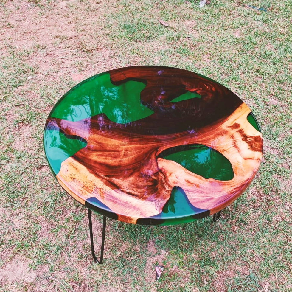 Evergreen River Epoxy Coffee Table - NANDAK DECORS