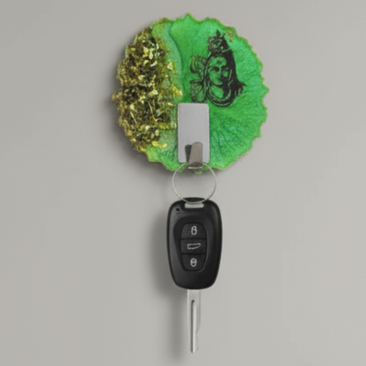 Lord Siva Resin Art Keychain Holder