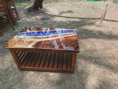 Modern Blue River Epoxy Coffee Table - NANDAK DECORS
