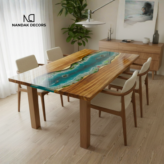 Atlantic Ocean Epoxy Dining Table Top