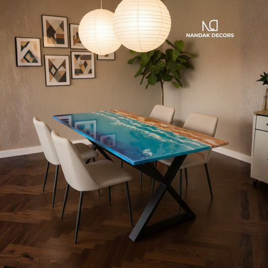 Ocean Wave Luxury Epoxy Dining Table Top