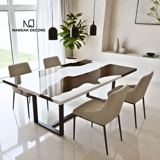 White River Epoxy Dining Table Top