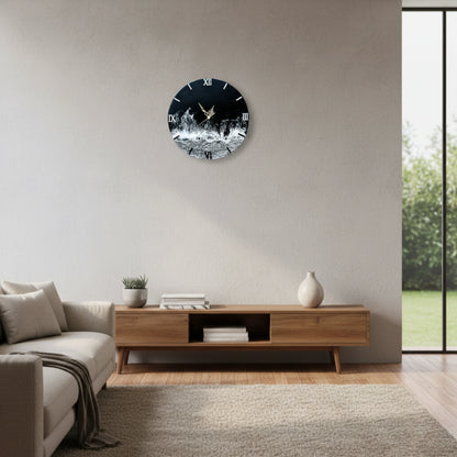 Nandak Decors new modern living room wall clock. Best resin art wall clock lifestyle image