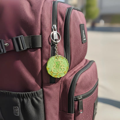 Ganapati OHM Resin Art Keychain