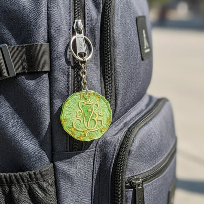 Ganapati OHM Resin Art Keychain
