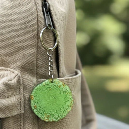 Emerald Mist Resin Keychain