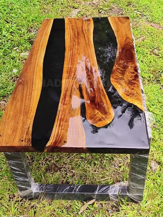 Midnight River Epoxy Coffee Table - NANDAK DECORS