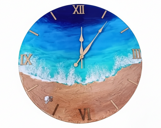 Aqua Nova Resin Wall Clock - NANDAK DECORS