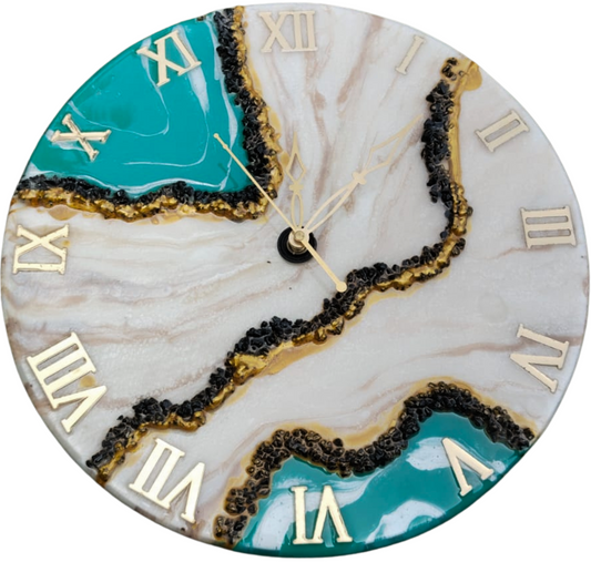 Luxe Geode Resin Wall Clock